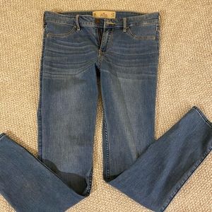 Skinny blue jean leggings